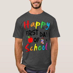 Camiseta Feliz Primeiro Dia Da Escola De Volta À Escola