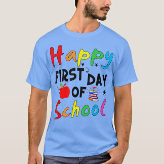 Camiseta Feliz Primeiro Dia Da Escola De Volta À Escola