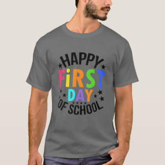 Camiseta Feliz Primeiro Dia Da Escola De Volta À Escola