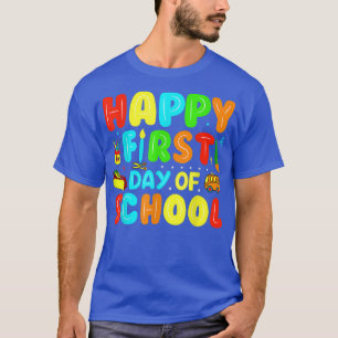 Camiseta Feliz Primeiro Dia Da Escola De Volta À Escola