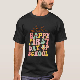 Camiseta Feliz Primeiro Dia Da Escola De Volta Ao Estudo