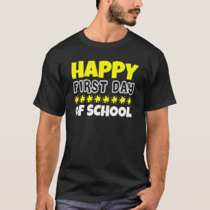 Camiseta Feliz Primeiro Dia Da Escola De Volta Ao Programa