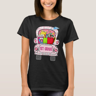 Camiseta Feliz Primeiro Dia Da Escola Estudante Da Série 1r