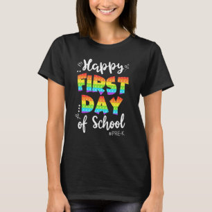 Camiseta Feliz Primeiro Dia da Escola Poppin Pré K Pré-Esco