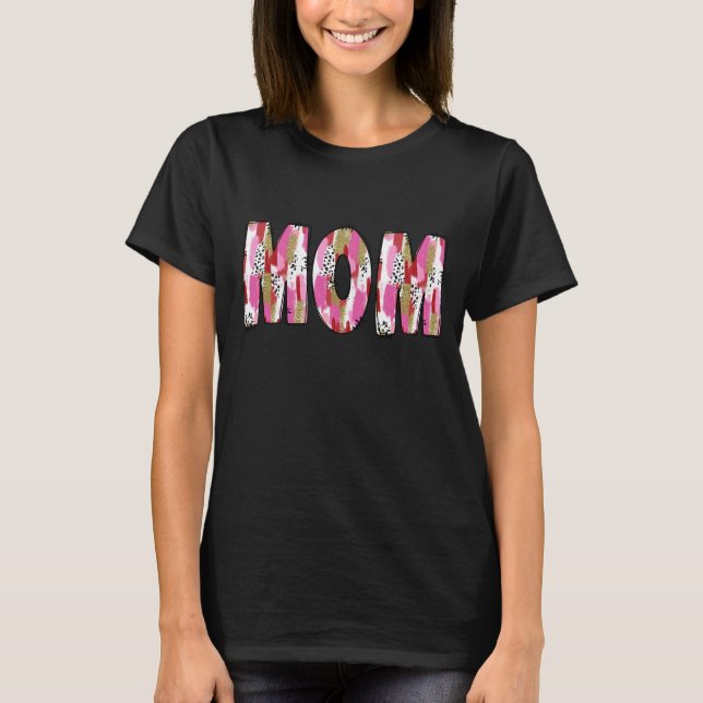 Camiseta feliz primeiro dia das mães '' mamãe '' (Frente)