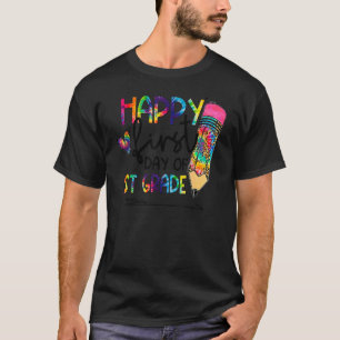 Camiseta Feliz Primeiro Dia De 1rua De Grau Tie Dye De Volt