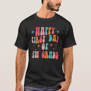 Camiseta Feliz Primeiro Dia De 4º Ano De Volta À Escola