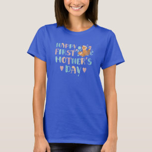 Camiseta Feliz Primeiro Dia de as mães Para A Filha De Boho