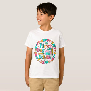 Camiseta Feliz Primeiro Dia de Aula