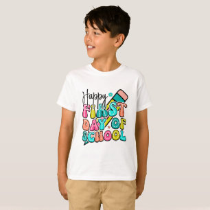 Camiseta Feliz Primeiro Dia de Aula