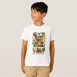 Camiseta Feliz primeiro dia de aula