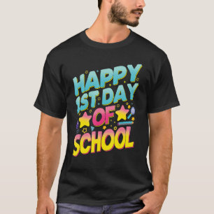 Camiseta Feliz Primeiro Dia De Aula Bem-vindo De Volta à Es