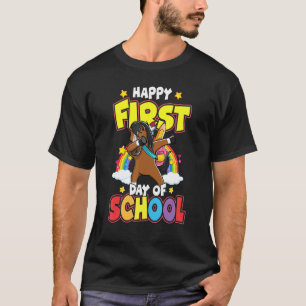 Camiseta Feliz Primeiro Dia De Aula Dabbing Cavalo De Volta