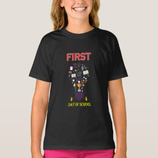Camiseta Feliz Primeiro Dia De Aula De Volta à Escola Bebê