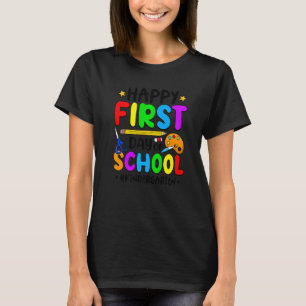 Camiseta Feliz Primeiro Dia De Aula Equipe De Jardim De Inf