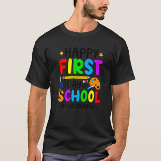 Camiseta Feliz Primeiro Dia De Aula Equipe De Jardim De Inf