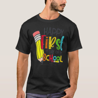 Camiseta Feliz Primeiro Dia De Aula Professor Volta às Aula