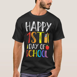 Camiseta Feliz Primeiro Dia de Aula Professores Alunos Pais