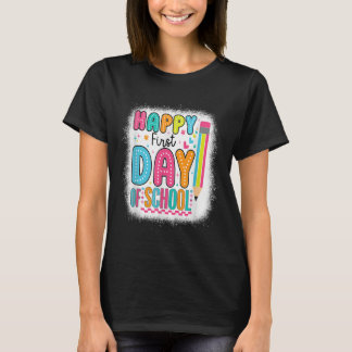 Camiseta Feliz Primeiro Dia De Aula Volta às Aulas Meninos 