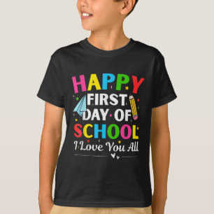 Camiseta Feliz Primeiro Dia De Aula Volta às Aulas Professo