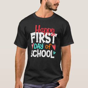 Camiseta Feliz Primeiro Dia De Boas-Vindas À Escola