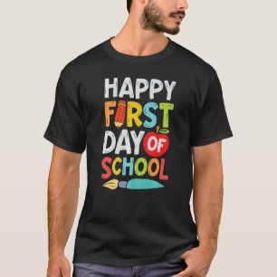 Camiseta Feliz Primeiro Dia de Boas-vindas à Escola T