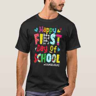 Camiseta Feliz Primeiro Dia De Conselheiro Da Escola Vida D