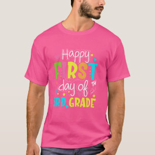 Camiseta Feliz Primeiro Dia De Crianças Da 3ª Série Profess