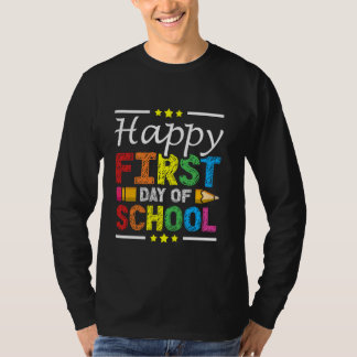 Camiseta Feliz Primeiro Dia De Crianças Da Classe Escolar V