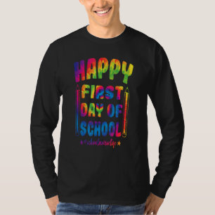 Camiseta Feliz Primeiro Dia De Enfermeira Da Escola A Vida 