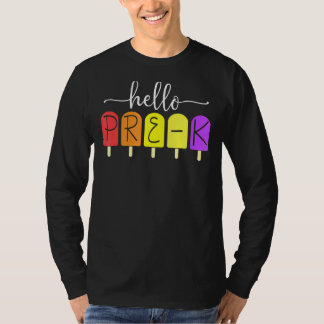 Camiseta Feliz Primeiro Dia De Pré-K De Volta Ao Professor