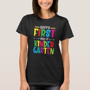 Camiseta Feliz Primeiro Dia De Professores Alunos Do Jardim
