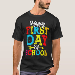 Camiseta Feliz Primeiro Dia de Professores Da Escola Bem-Vi