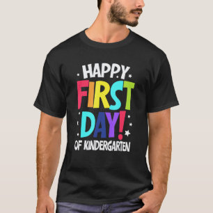 Camiseta Feliz Primeiro Dia De Professores De Jardim De Inf