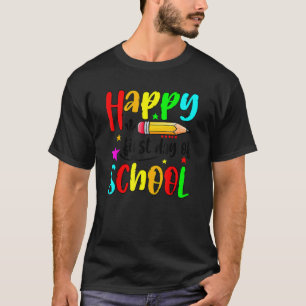 Camiseta Feliz Primeiro Dia De Professores Estudantes Na Es