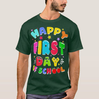 Camiseta Feliz Primeiro Dia de Professores Meninas