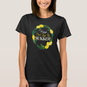 Camiseta Feliz Primeiro Dia De Sukkot Lulav Palmeira Israel