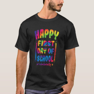 Camiseta Feliz Primeiro Dia De Vida De Enfermeira Na Escola