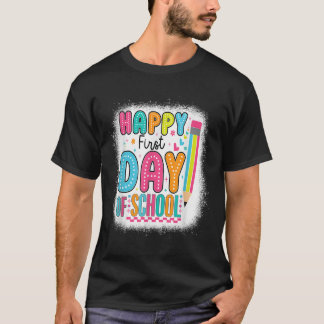 Camiseta Feliz Primeiro Dia De Volta às Aulas Meninos Menin