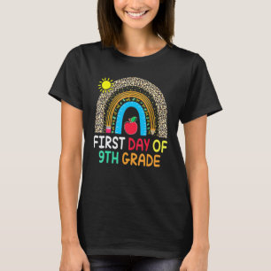 Camiseta Feliz Primeiro Dia do 9º Nono Ano de Volta às Aula