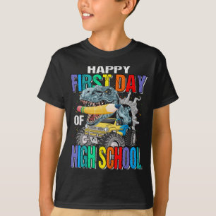 Camiseta Feliz Primeiro Dia do Caminhão do Monstro do Segu