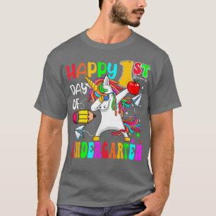 Camiseta Feliz Primeiro Dia Do Jardim De Infância Do Unicór