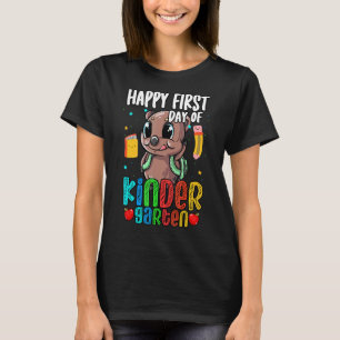 Camiseta Feliz Primeiro Dia Do Jardim De Infância Quokka Ki