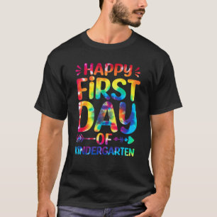 Camiseta Feliz Primeiro Dia Do Jardim De Infância Tie Dye P