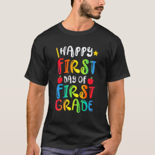 Camiseta Feliz Primeiro Dia Do Primeiro Ano De Volta à Esco