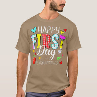 Camiseta Feliz Primeiro Dia, Professor de 3º ano, bem-vindo