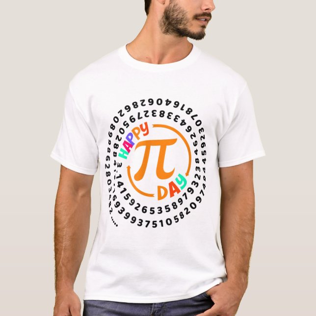 Camiseta Feliz Professor de Matemática Pi Day 100 Dígitos D (Frente)