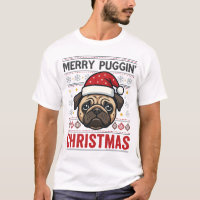 Feliz Pug de Natal Design Puggin