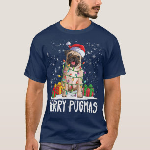 Camiseta Feliz Pugmas 2022 Festa de Natal Pug Lov
