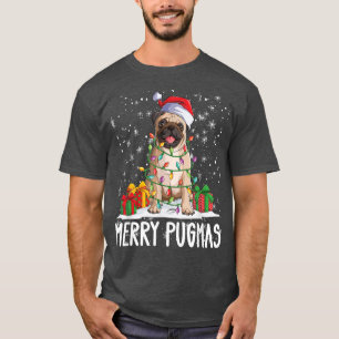 Camiseta Feliz Pugmas 2022 Festa de Natal Pug Lov